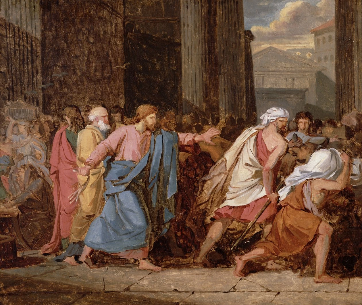 Gesù scaccia i mercanti dal tempio di Rennes - Rennes, musée des Beaux, Arts